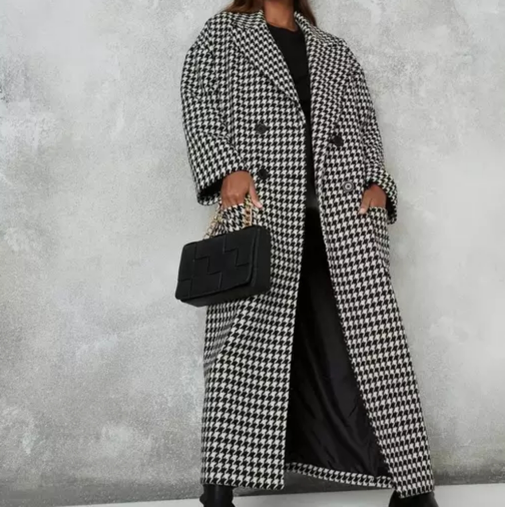 NWT Sold out Missguided Houndstooth Oversized Coat